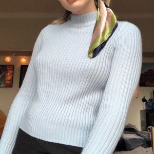 Divided by H & M Baby Blue Ribbed Turtleneck
